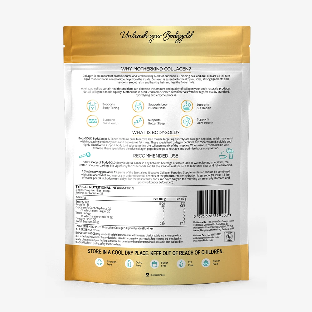 Motherkind: BodyGOLD Collagen Peptides - 375g