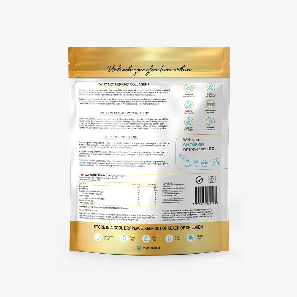 Motherkind: Glow From Within Collagen Single Servings
